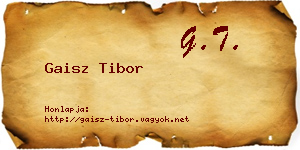Gaisz Tibor névjegykártya